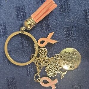 Pink Breast Cancer Awareness Charm Keychain Bag Charm